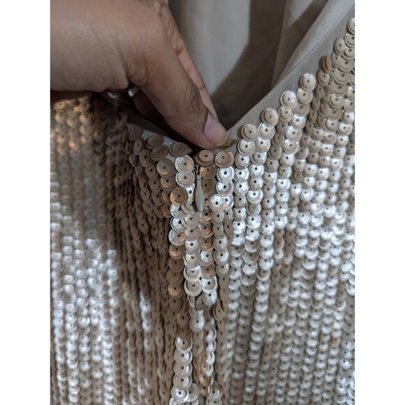 Nwt Express Dress Women Sz XS Gold Sequin Sleeveless Mini Party Cocktail - Picture 5 of 10